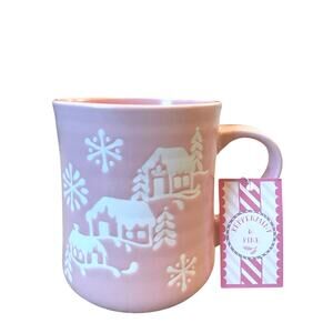 Peppermint & Pine Winter Comes To Town Gingerbread House Pink Coffee Mug 20oz